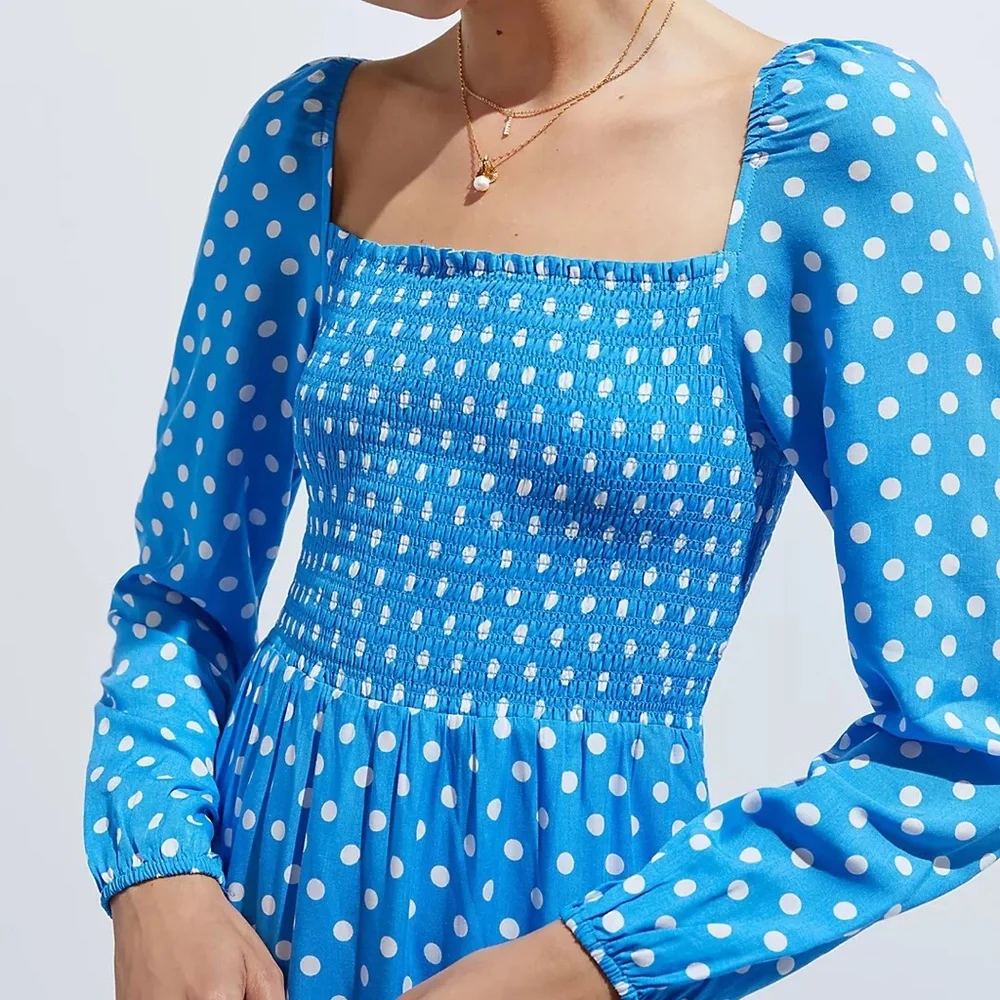 Anthropologie Dolan Laney Maxi Dress Blue NEW - Picture 4 of 12